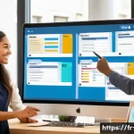 Home 20 프로젝트 관리 기초부터 고급까지 - **Trello - Collaborative Content Planning**
"A diverse group of three young professionals (two w...