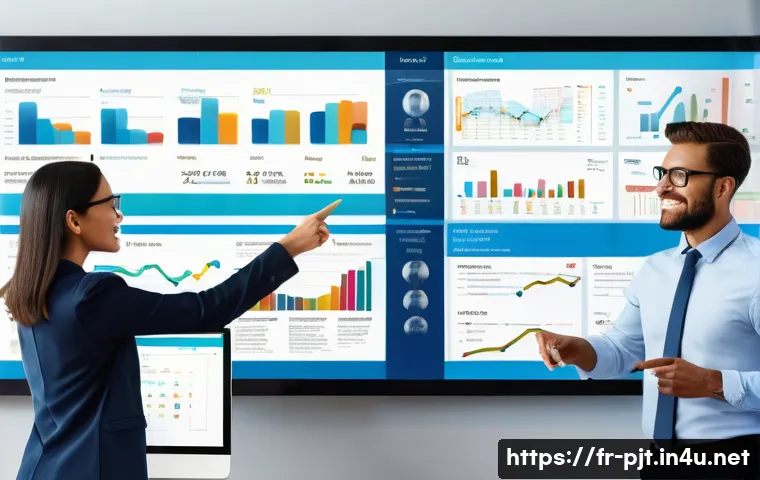 PM 실무에서 자주 사용하는 템플릿 - A modern office scene showing a diverse team of professionals collaborating around a large digital t...