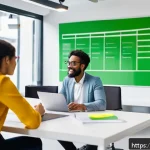 Home 19 프로젝트 관리와 Agile 방법론 - A modern office scene showing a diverse Agile team in a bright, open workspace collaborating around ...